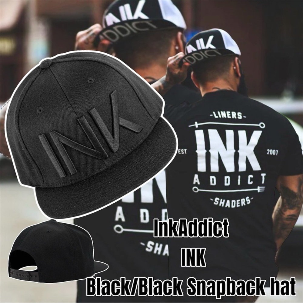 InkAddict Black “INK” Snapback Hat